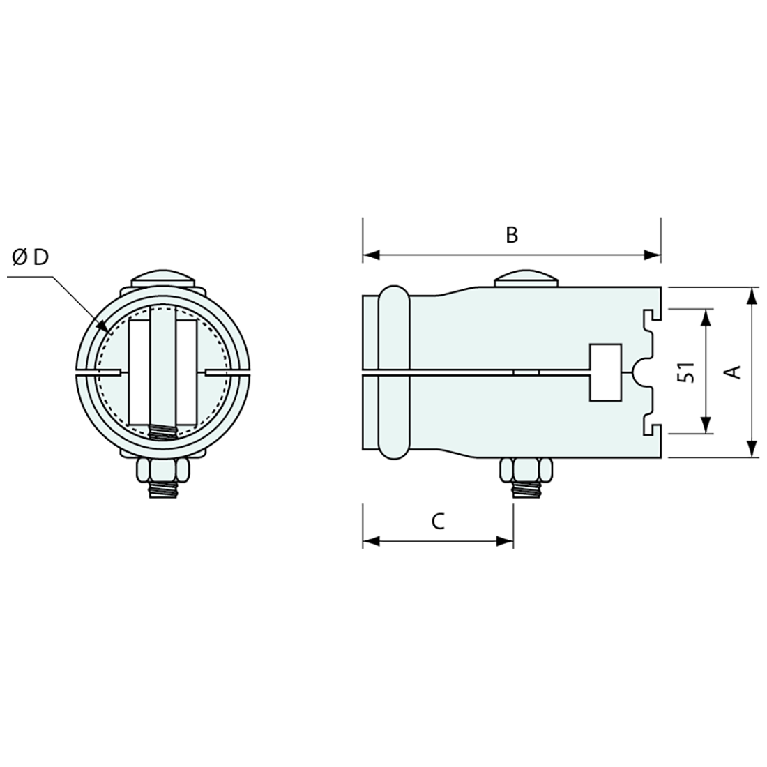 Pipe Clamp Angle Joiner Galv 60mm